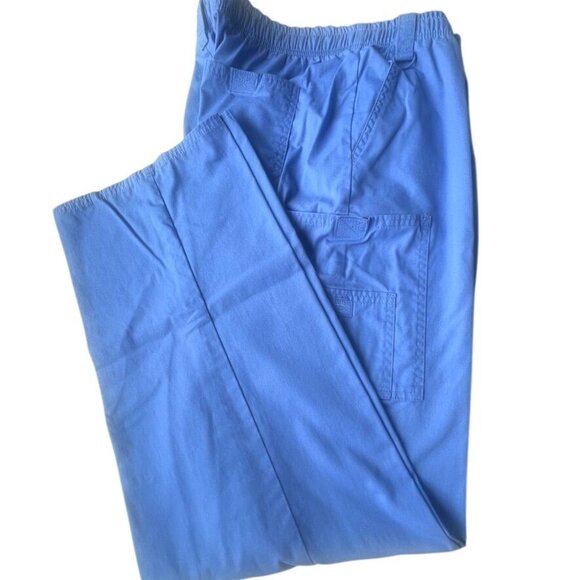 Dickies Blue XL EDS Signature Unisex Zip Fly Pull-On Scrub Pant | 81006 Cargo - Picture 1 of 9